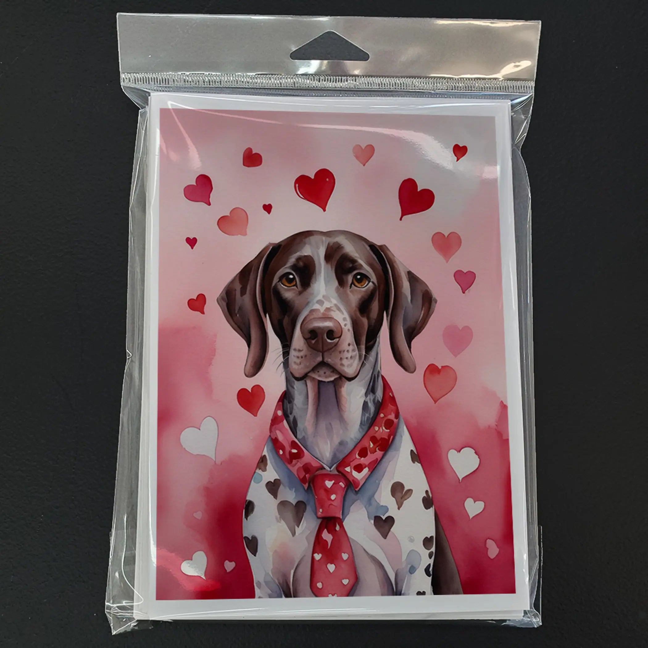 German Shorthaired Pointer My Valentine Greeting Cards Pack of 8 Caroline's Treasures