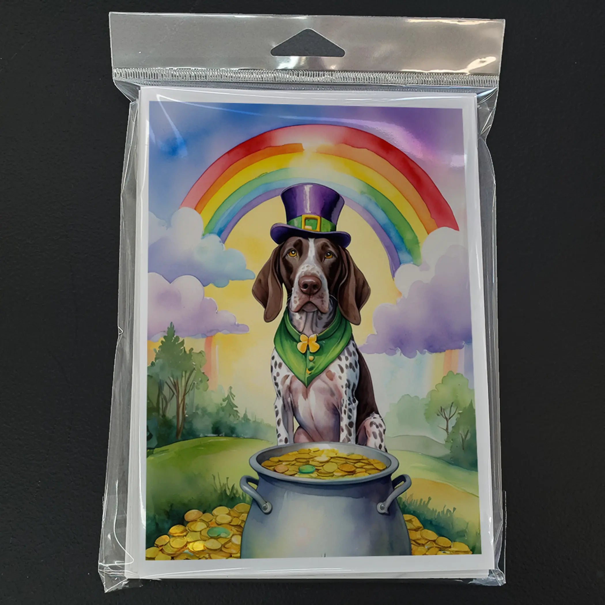 German Shorthaired Pointer St Patrick's Day Greeting Cards Pack of 8 Caroline's Treasures