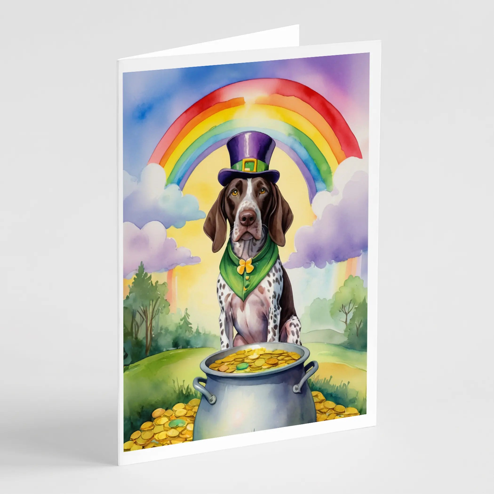 German Shorthaired Pointer St Patrick's Day Greeting Cards Pack of 8 Caroline's Treasures