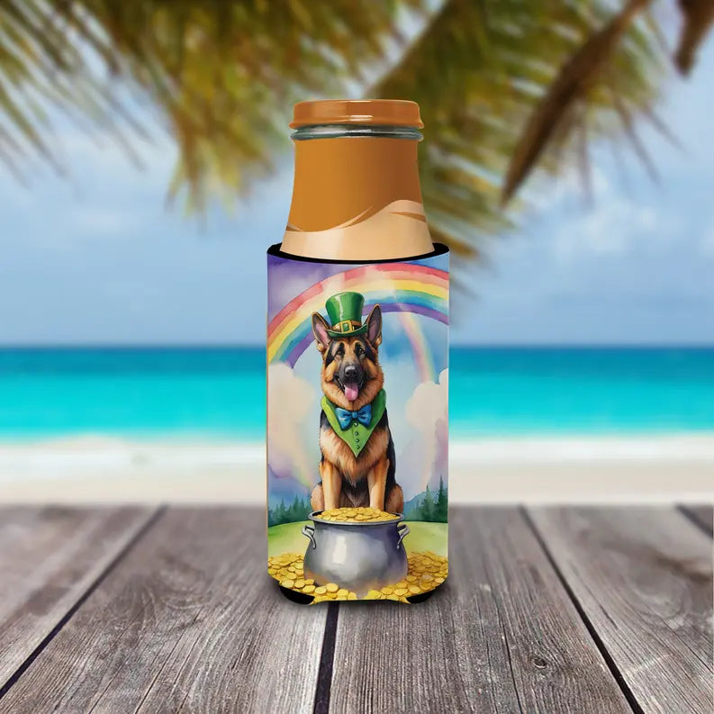German Shorthaired Pointer St Patrick's Day Hugger for Ultra Slim Cans Caroline's Treasures