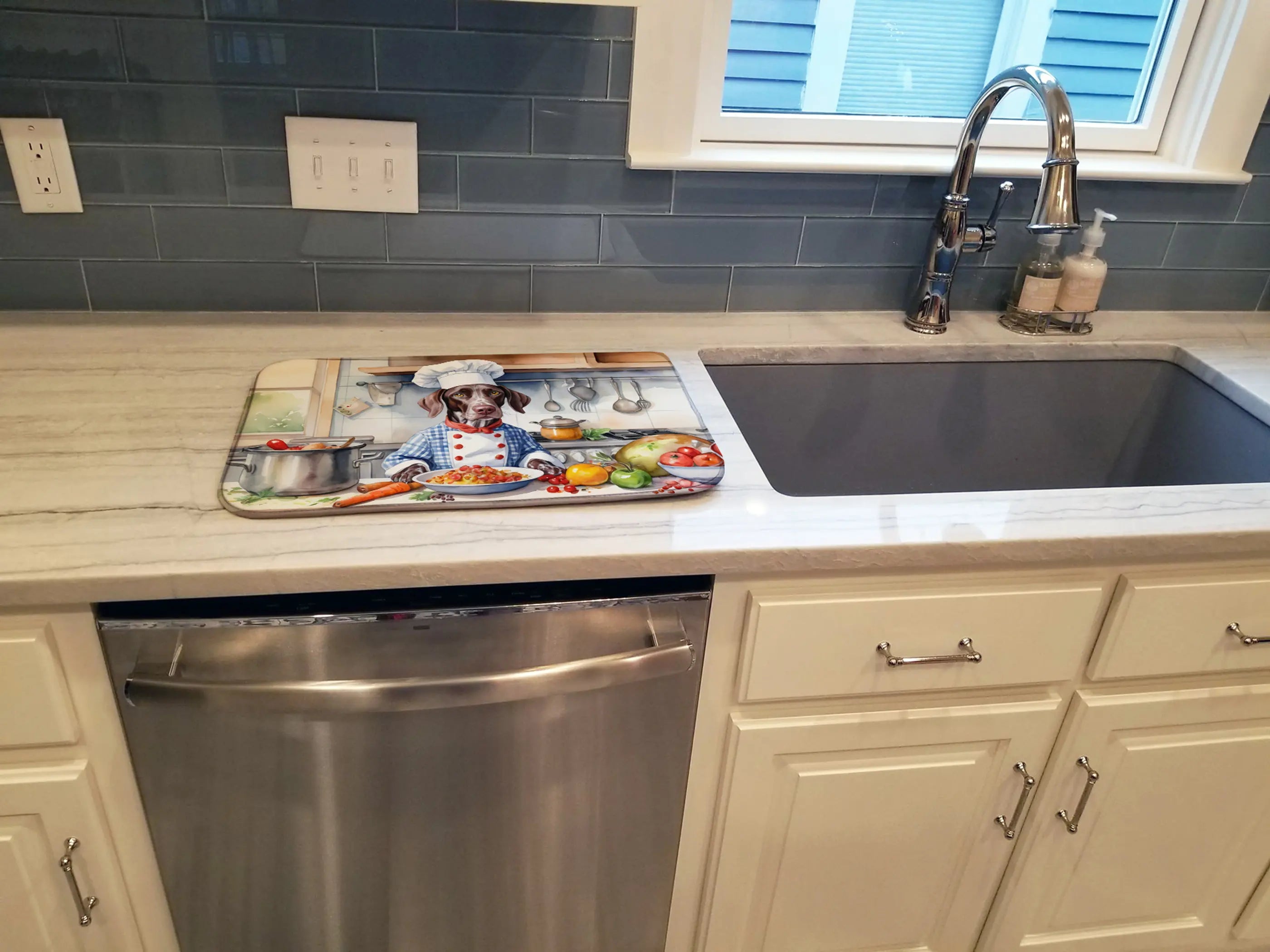 German Shorthaired Pointer The Chef Dish Drying Mat Caroline's Treasures