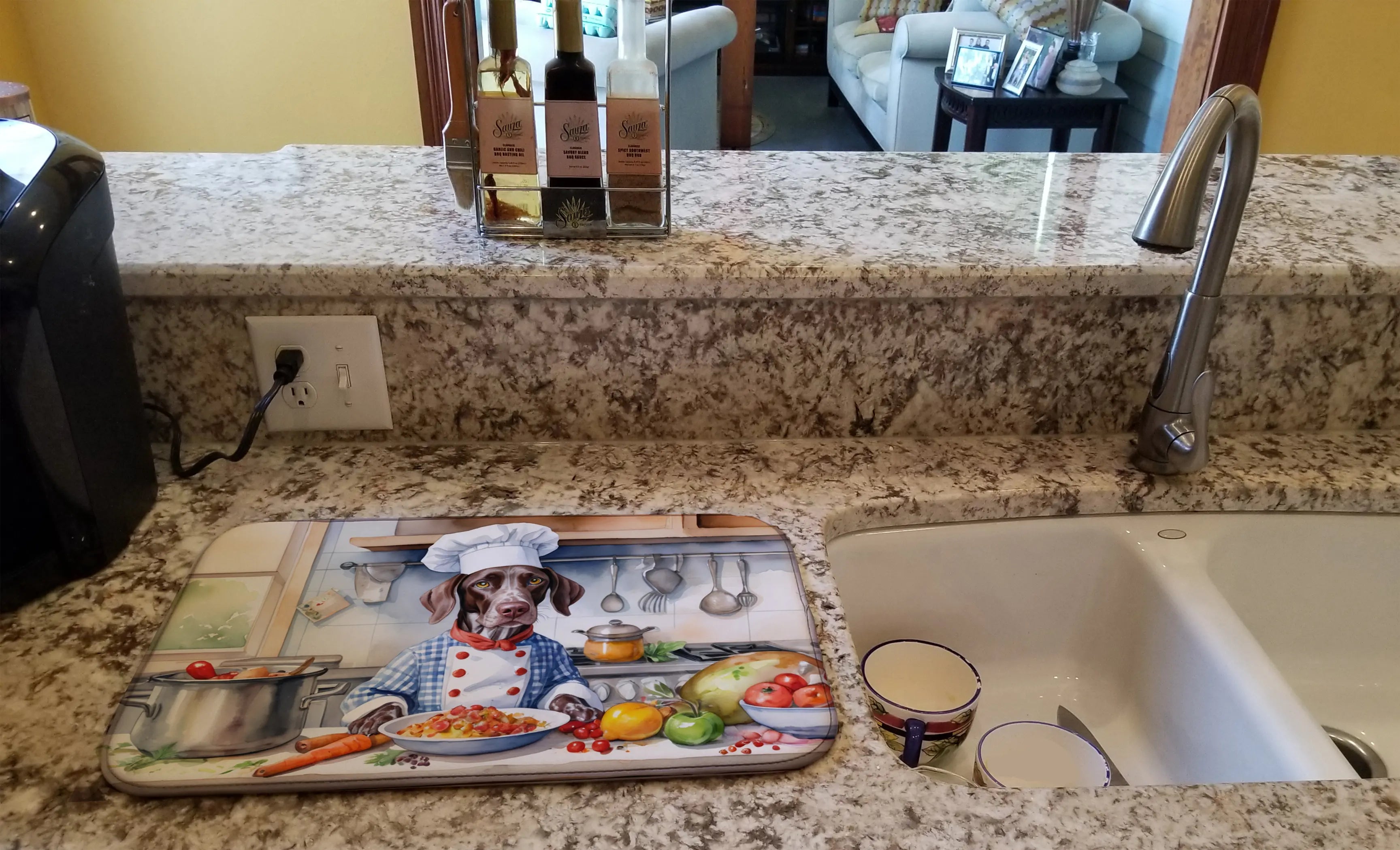 German Shorthaired Pointer The Chef Dish Drying Mat Caroline's Treasures