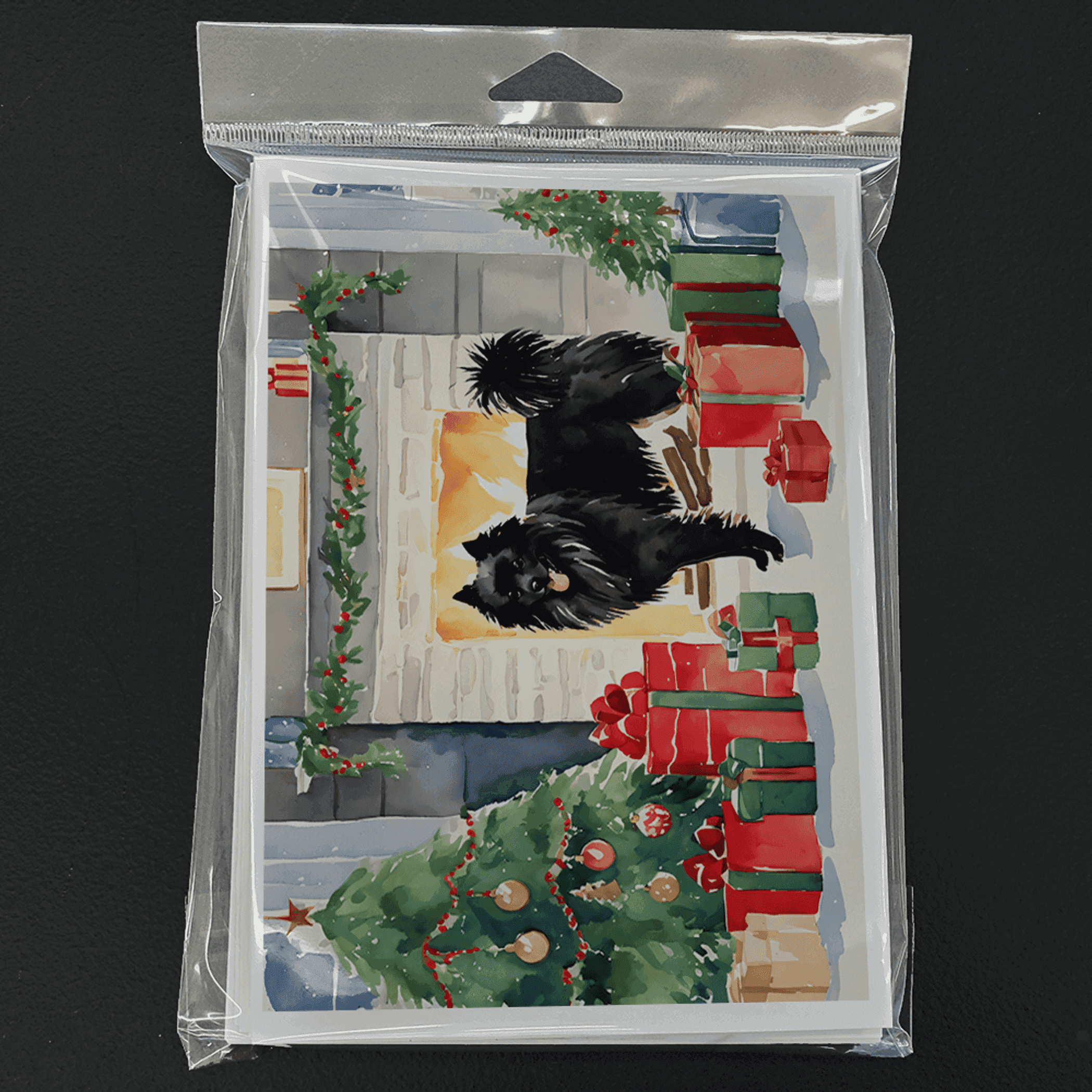 German Spitz Cozy Christmas Greeting Cards Pack of 8 Caroline's Treasures