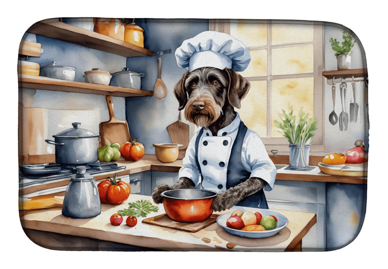 German Wirehaired Pointer The Chef Dish Drying Mat Caroline's Treasures