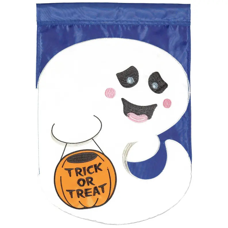 Ghost Trick Or Treat Flag Poly Garden Dicksons Inc
