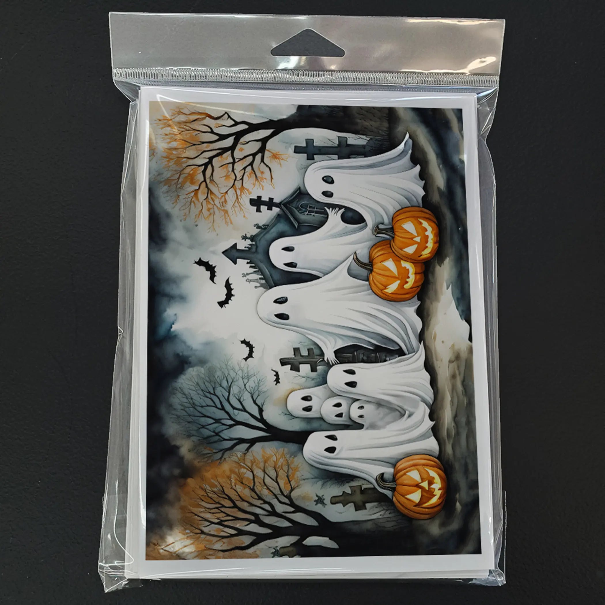 Ghosts Spooky Halloween Greeting Cards Pack of 8 Caroline's Treasures