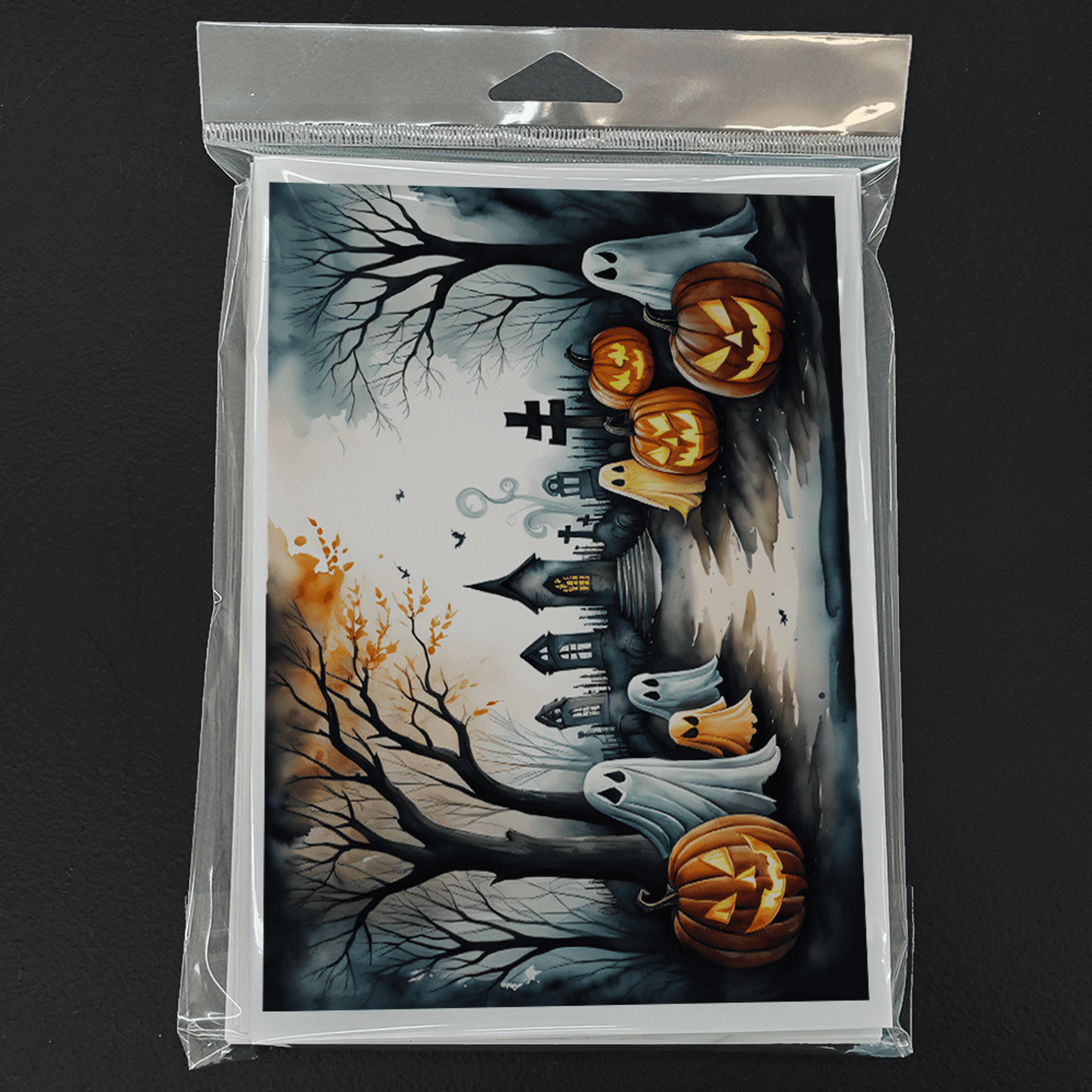 Ghosts Spooky Halloween Greeting Cards Pack of 8 Caroline's Treasures