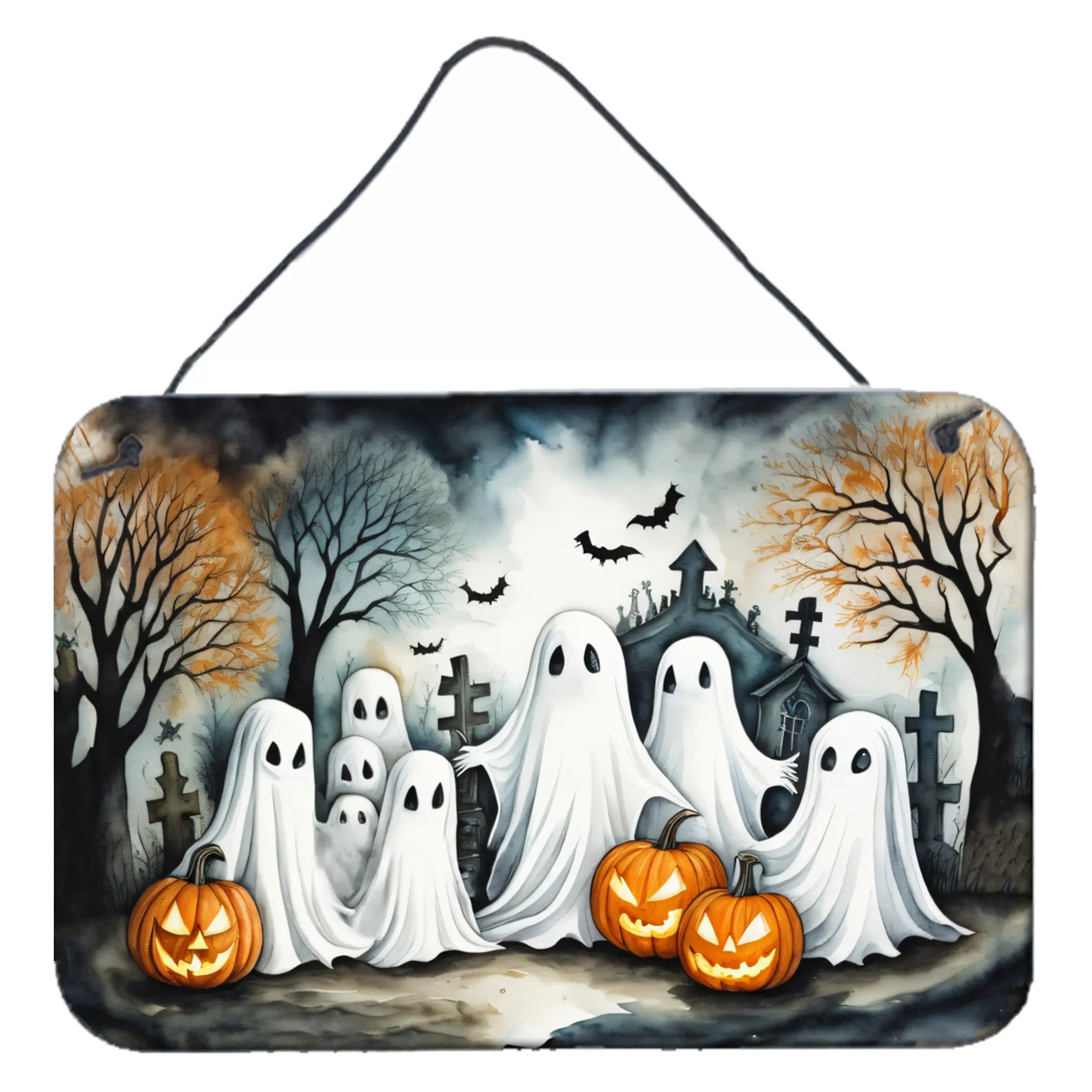 Ghosts Spooky Halloween Wall or Door Hanging Prints Caroline's Treasures