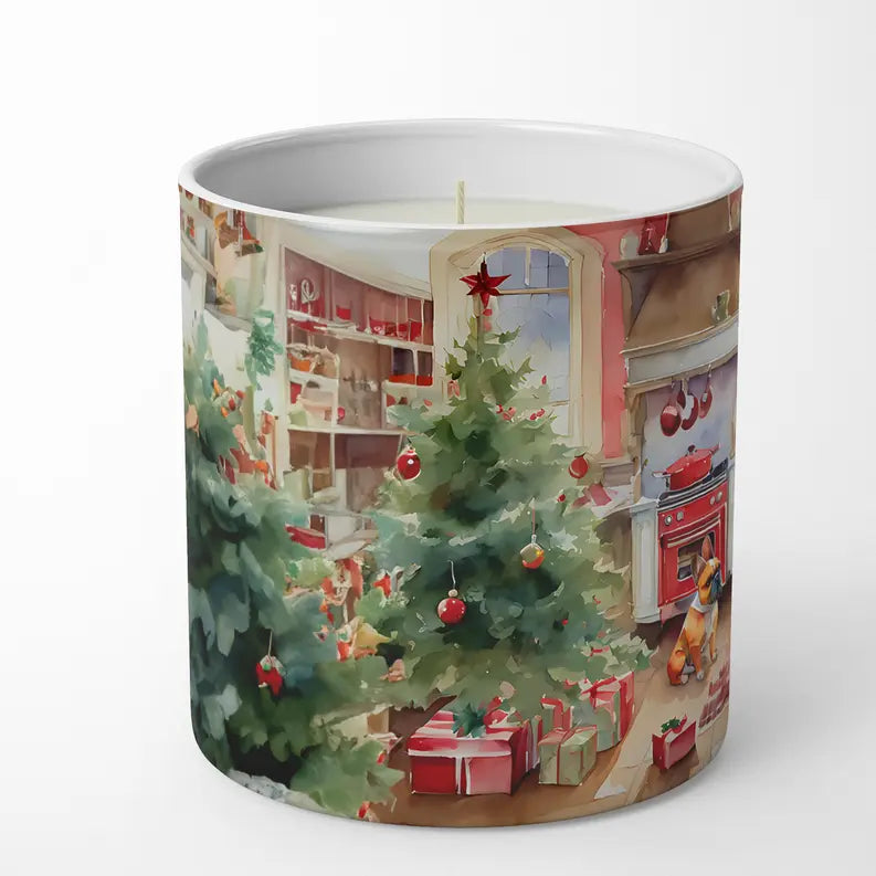 Giant Schnauzer Christmas Cookies Decorative Soy Candle Caroline's Treasures