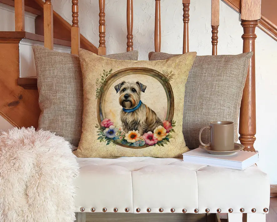 Giant Schnauzer and Flowers Pair of Pot Holders Caroline's Treasures