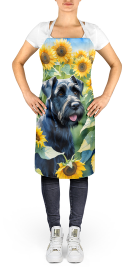 Giant Schnauzer in Sunflowers Apron Caroline's Treasures