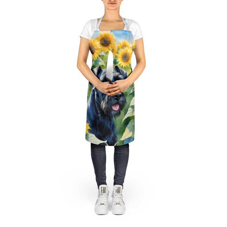 Giant Schnauzer in Sunflowers Apron Caroline's Treasures