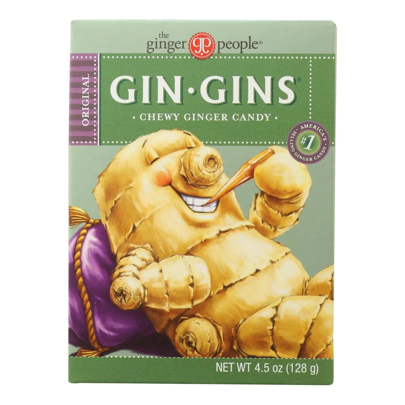 Ginger People Gin Gins Chewy Ginger Candy - 4.5 Oz - Case Of 12 Ginger People