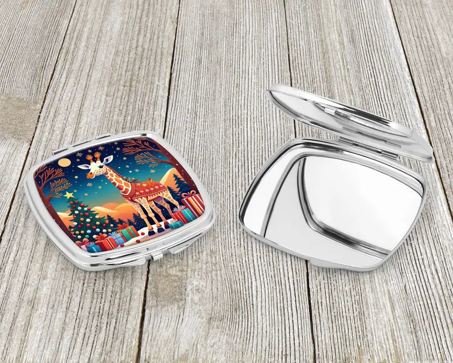 Giraffe Christmas Compact Mirror Caroline's Treasures