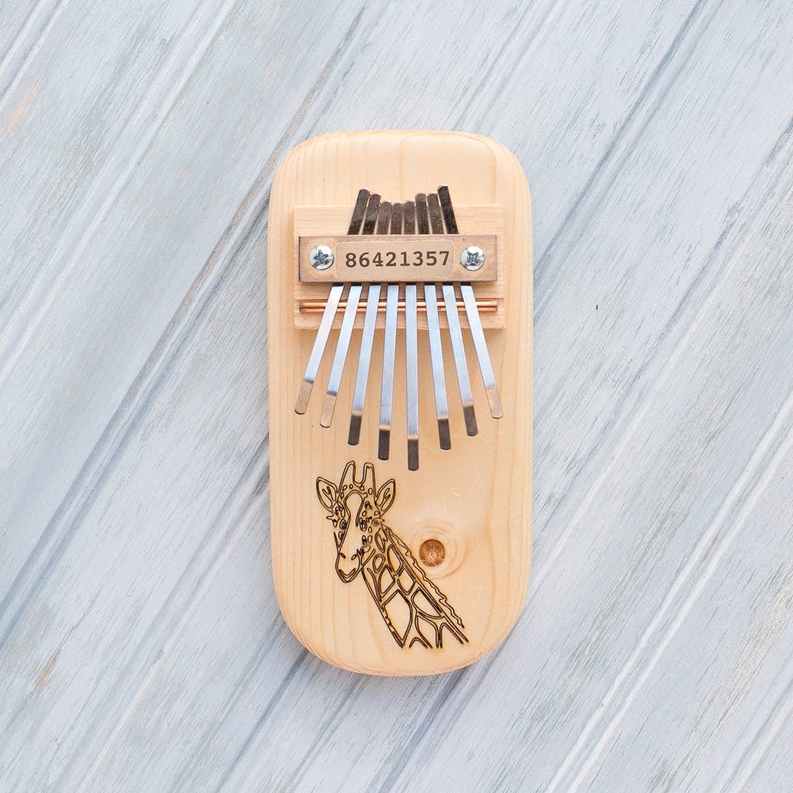 Giraffe Engraved Thumb Piano Mountain Melodies