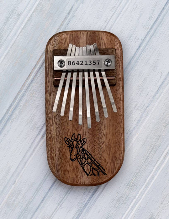 Giraffe Engraved Thumb Piano Mountain Melodies