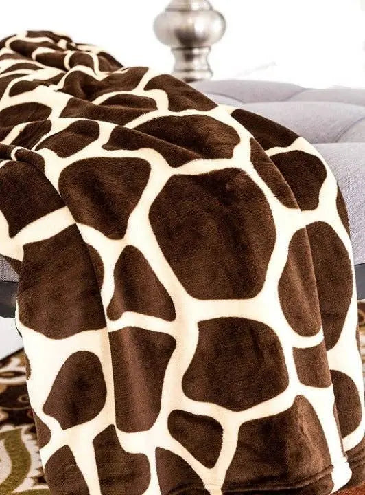 Giraffe Super Soft Plush Warm Cozy Bed Throw Flannel Blanket Home Mart Goods