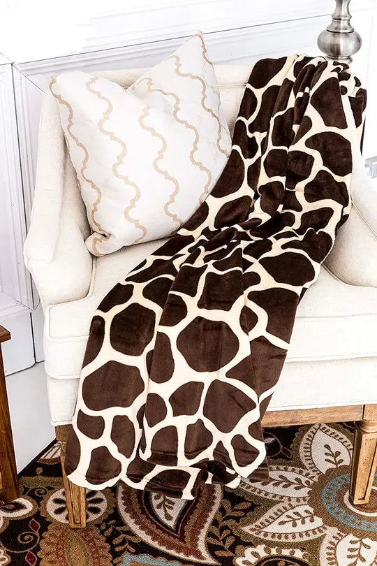 Giraffe Super Soft Plush Warm Cozy Bed Throw Flannel Blanket Home Mart Goods