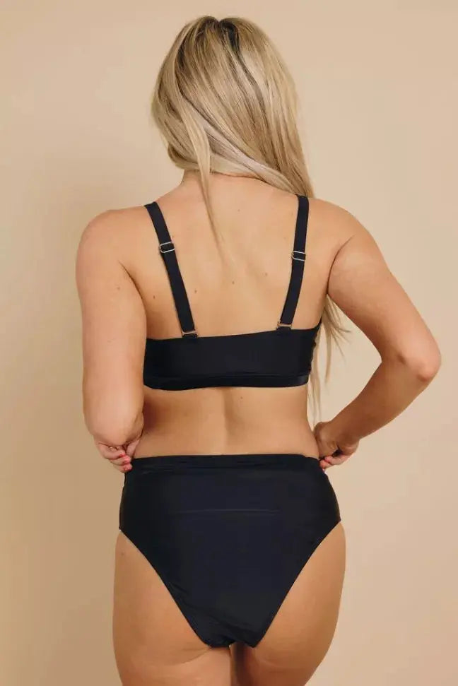 Glamorous High Waisted Bikini Stay Warm in Style