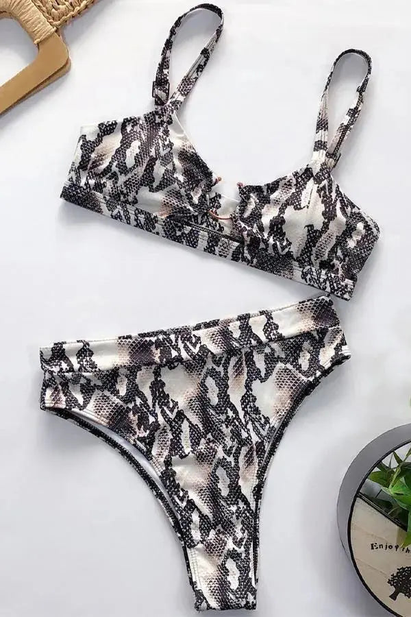 Glamorous High Waisted Bikini Stay Warm in Style