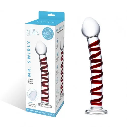 Glas Mr Swirly Spiral Glass Dildo Electric / Hustler Lingerie