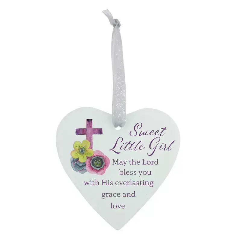 Glass Ornament Heart Sweet Little Girl Dicksons Inc