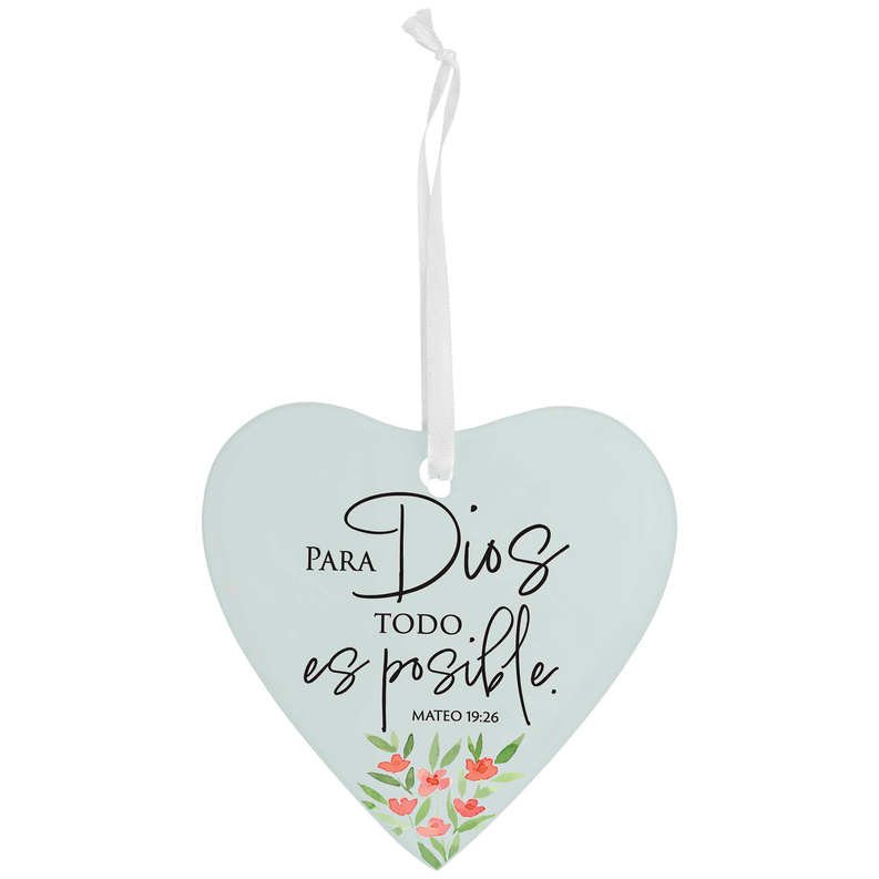 Glass Ornament Para Dios Todo Es Posible Dicksons Inc