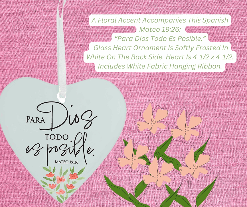Glass Ornament Para Dios Todo Es Posible Dicksons Inc