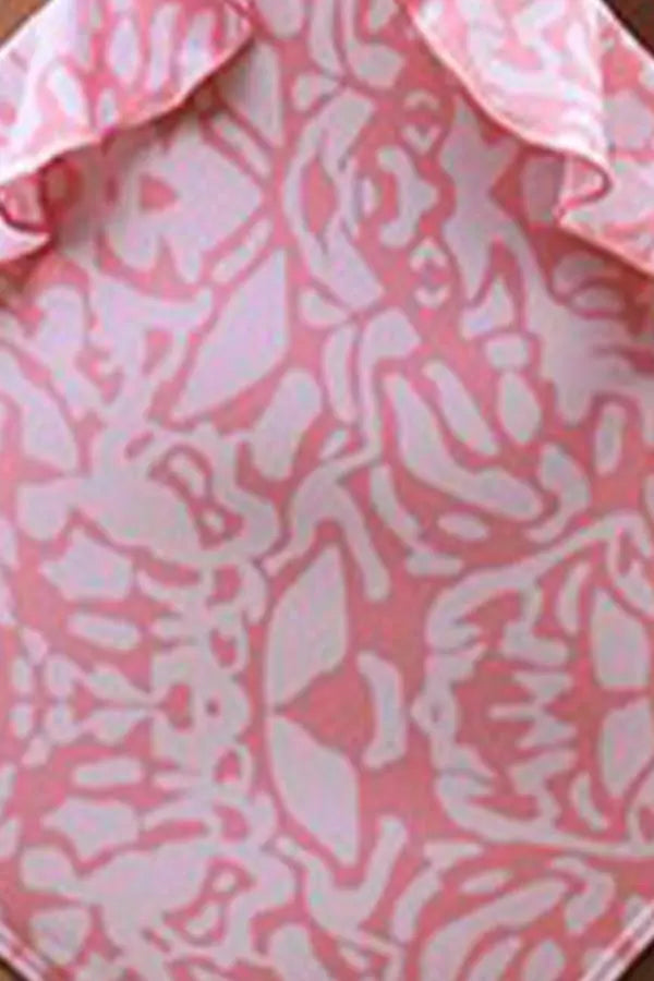Glen Ruffle One Piece Swimsuit Stay Warm in Style