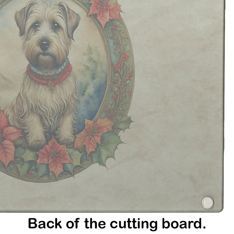 Glen of Imaal Terrier Christmas Flowers Glass Cutting Board Caroline's Treasures