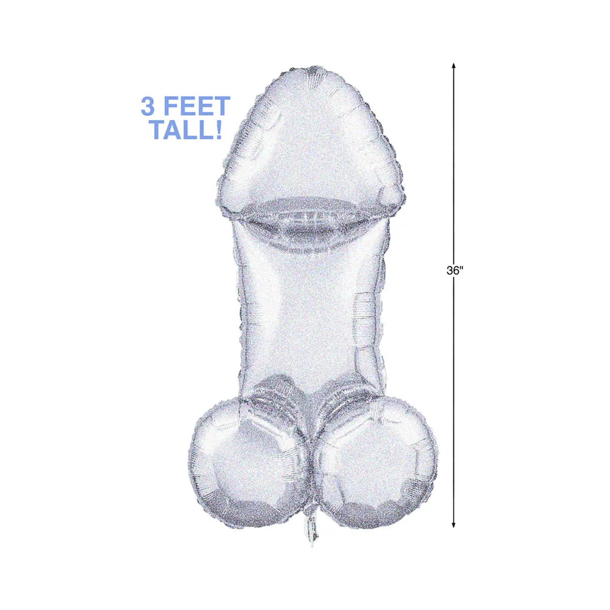 Glitterati Disco Party 3 ft. Mylar Penis Balloon Little Genie