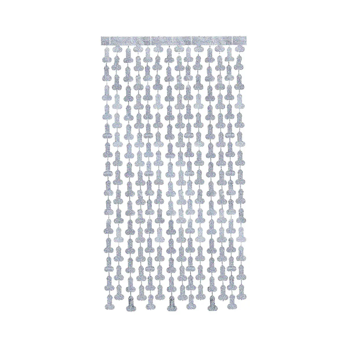 Glitterati Disco Party Penis Foil 6 ft. Curtains 2-Piece Set Little Genie