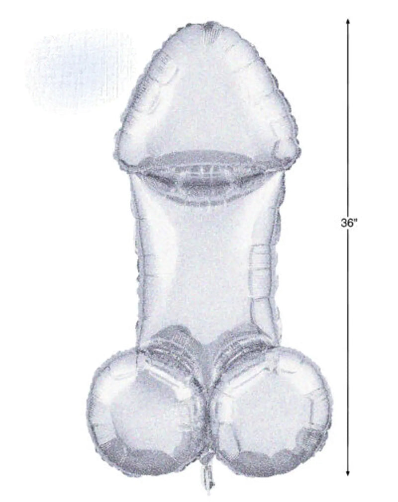 Glitterati Disco Penis 3 Foot Mylar Balloon Little Genie