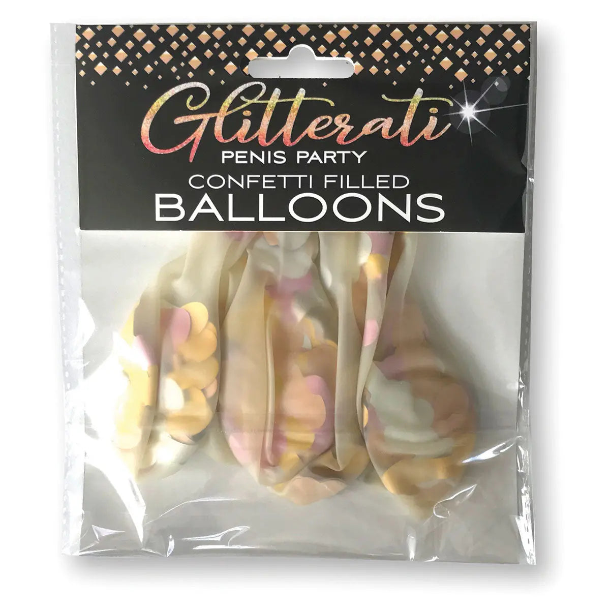 Glitterati Penis Party Balloons 5pk Little Genie
