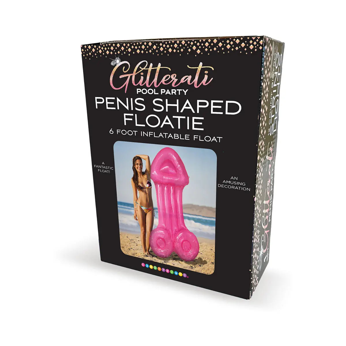 Glitterati Pool Party Penis-Shaped Floatie 6 ft. Little Genie