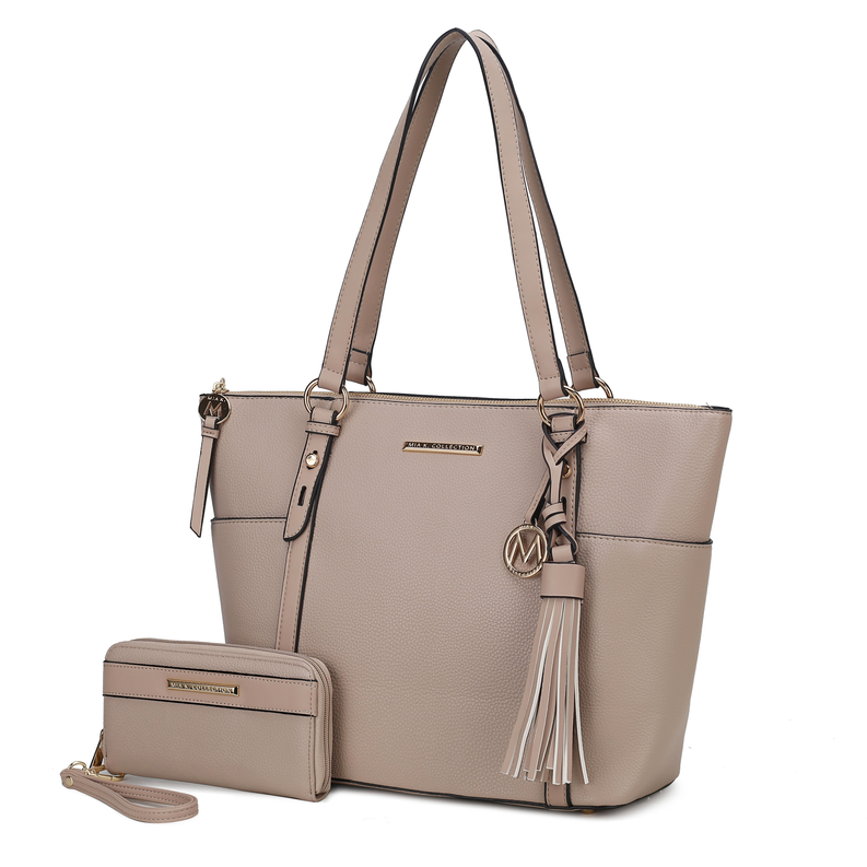 Gloria Vegan Leather Womens Tote Bag with wallet MKF Colletion by Mia K.