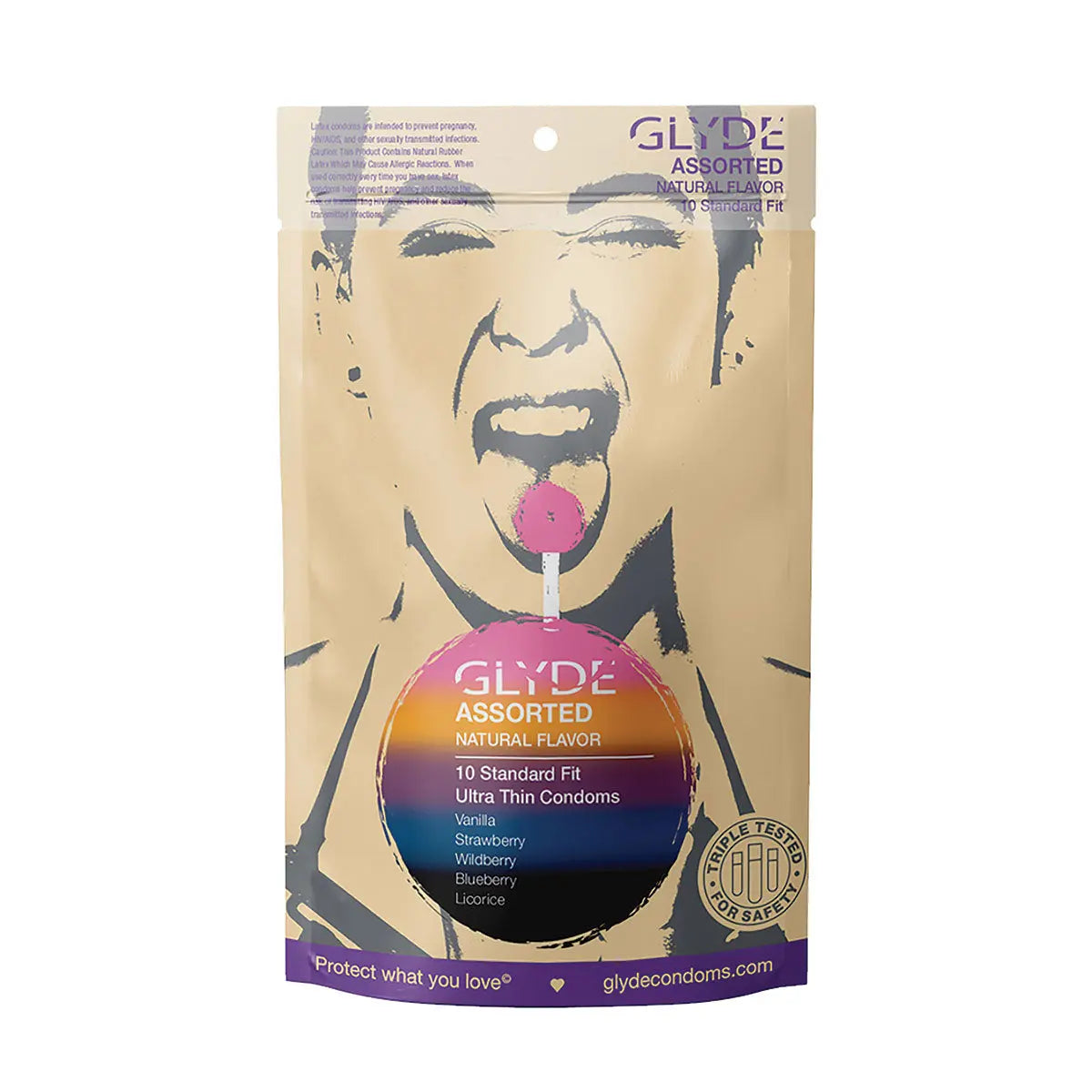 Glyde Ultra Condoms Organic Assorted Flavors 10pk Glyde