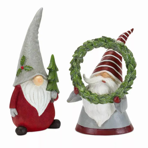Gnome (Set of 2) 8"H, 10.75"H Resin Melrose Intl.