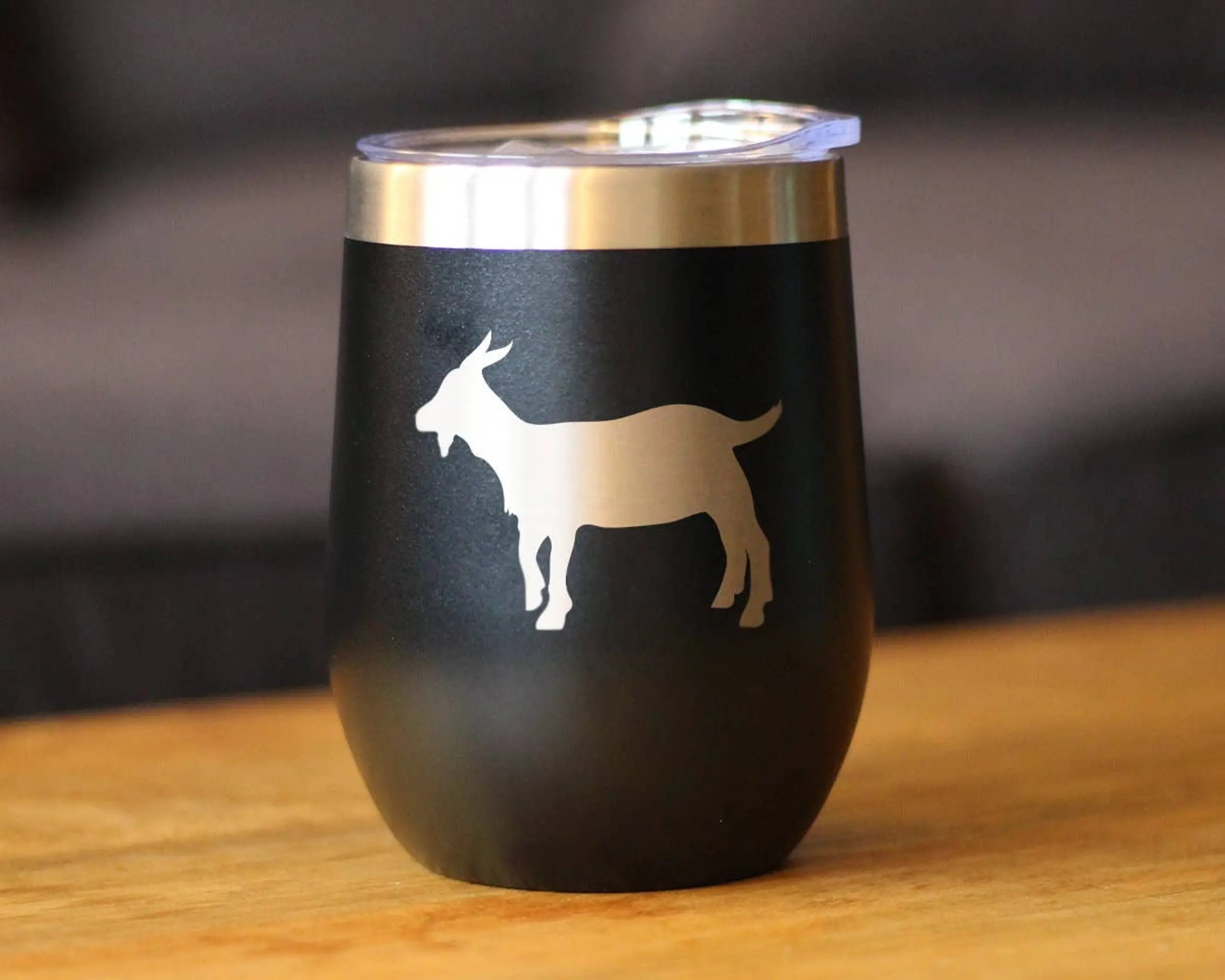Goat Silhouette Insulated Wine Tumbler - Farmhouse Gifts Bevvee