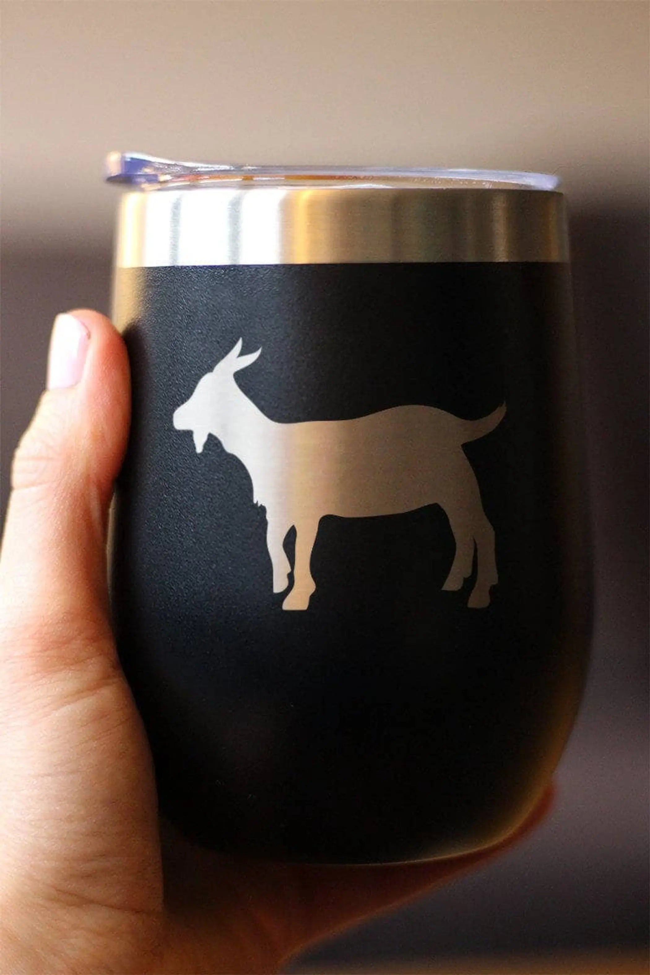 Goat Silhouette Insulated Wine Tumbler - Farmhouse Gifts Bevvee