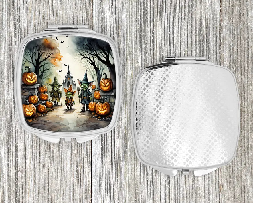 Goblins Spooky Compact Mirror Caroline's Treasures