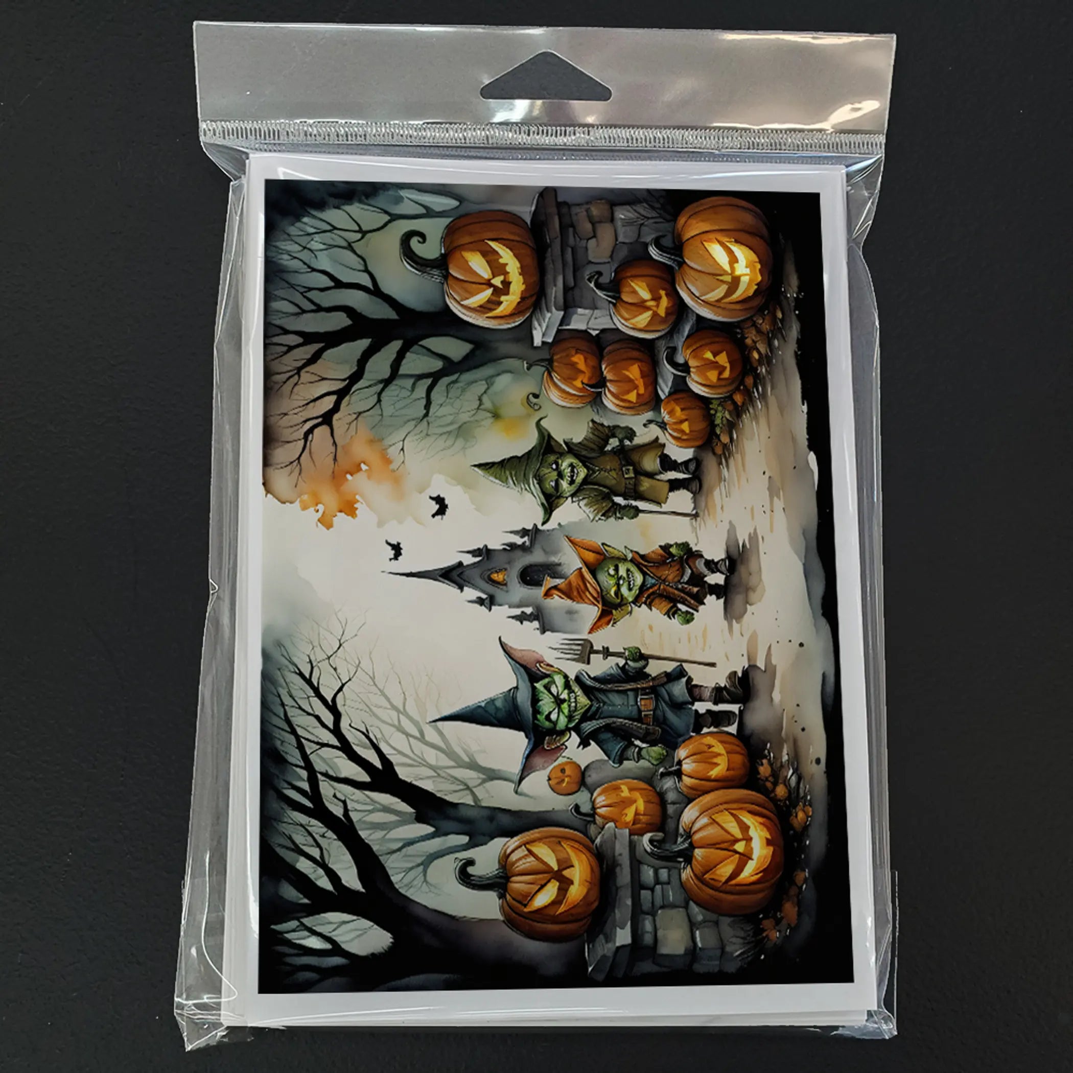 Goblins Spooky Halloween Greeting Cards Pack of 8 Caroline's Treasures