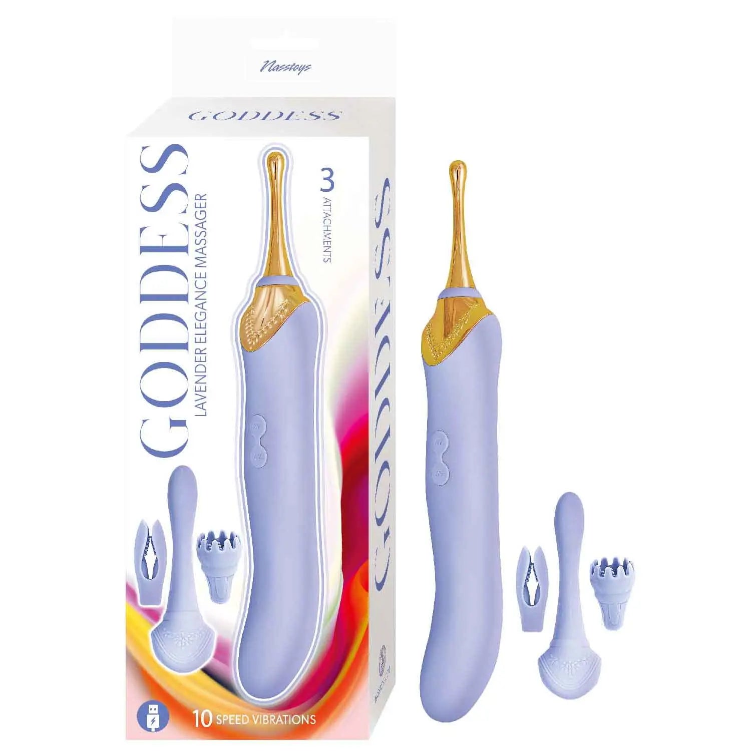 Goddess Lavender Elegance Massager Lavender Nasstoys
