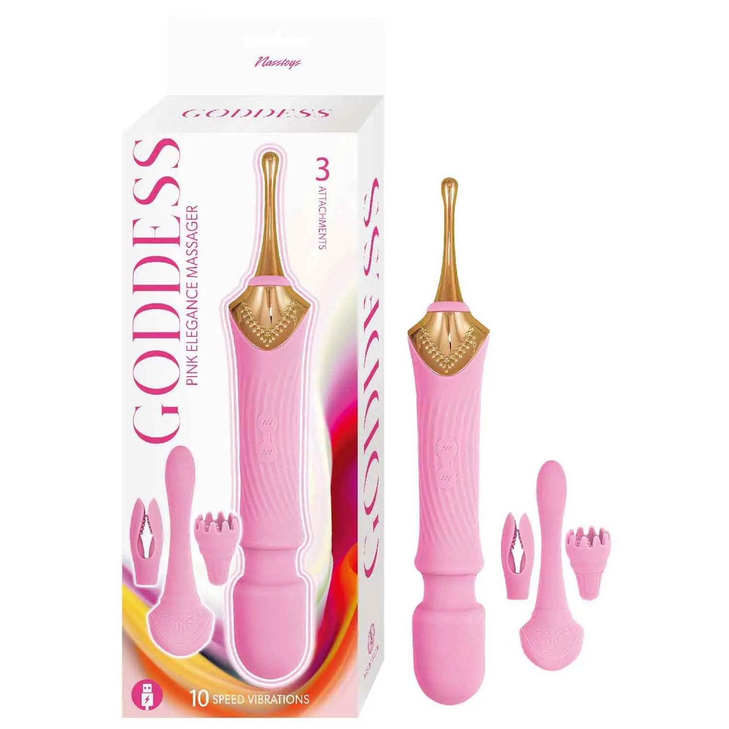Goddess Pink Elegance Massager Pink Nasstoys