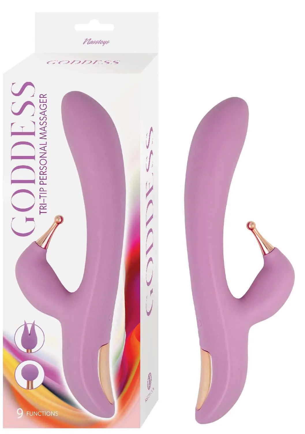 Goddess Tri-tip Personal Massager - Lavender Nasstoys