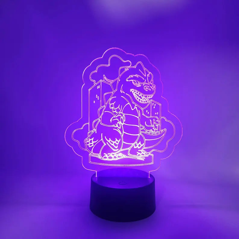 Godzilla LED Lamp | Reptilian Monster Light | Novelty Gift The 308 Collective