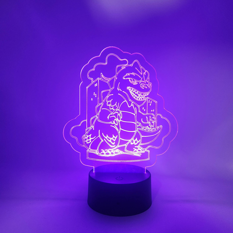 Godzilla LED Lamp | Reptilian Monster Light | Novelty Gift The 308 Collective