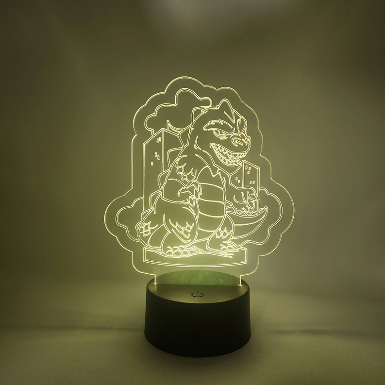 Godzilla LED Lamp | Reptilian Monster Light | Novelty Gift The 308 Collective
