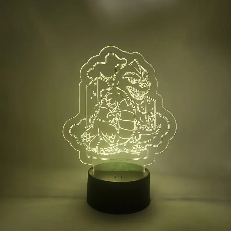 Godzilla LED Lamp | Reptilian Monster Light | Novelty Gift The 308 Collective