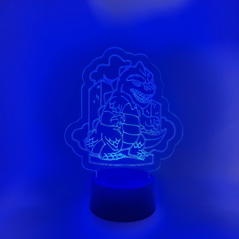 Godzilla LED Lamp | Reptilian Monster Light | Novelty Gift The 308 Collective